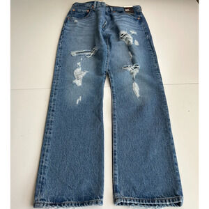 Levi's Premium Women 501 Original Fit Mid Rise Straight Leg Jeans W33xL30 Blue